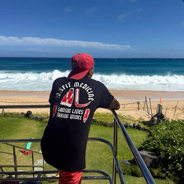 Saving Lives Taking Wives Tee Black