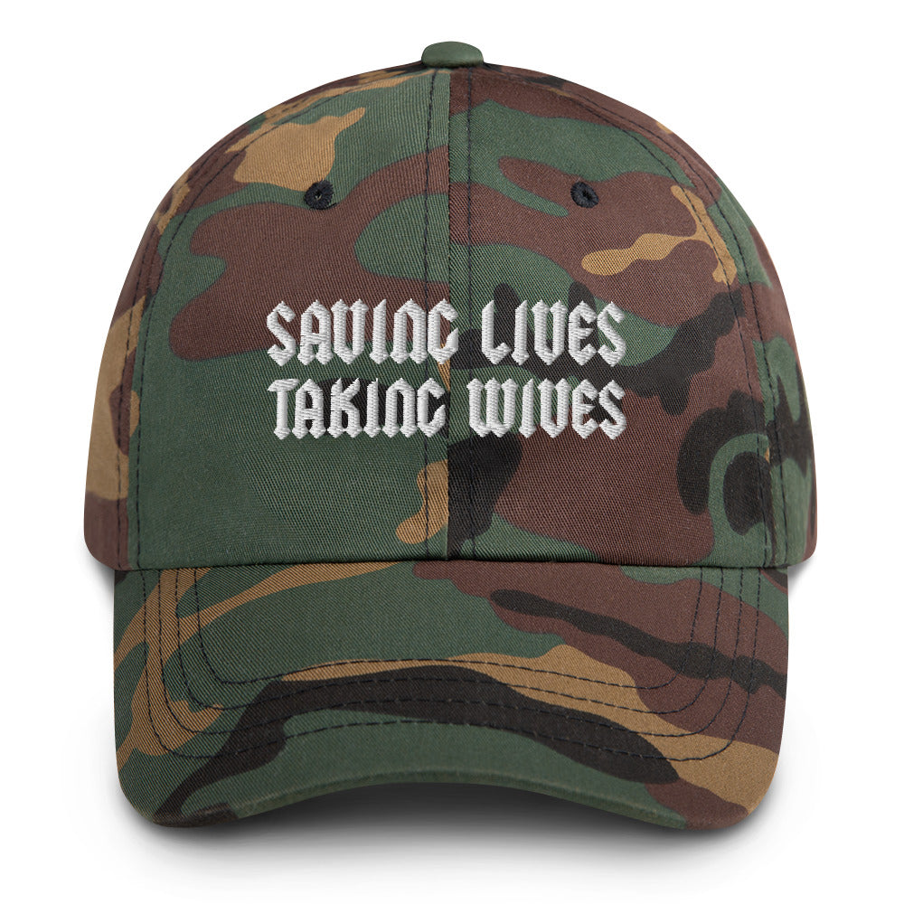 Saving Lives Taking Wives Ball Cap