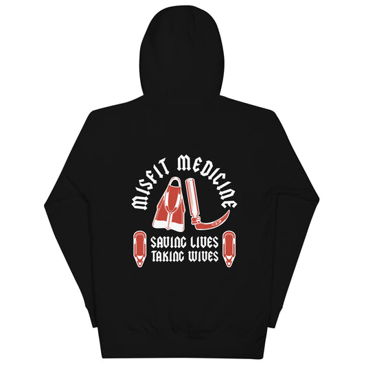 Saving Lives Taking Wives Hoodie Black